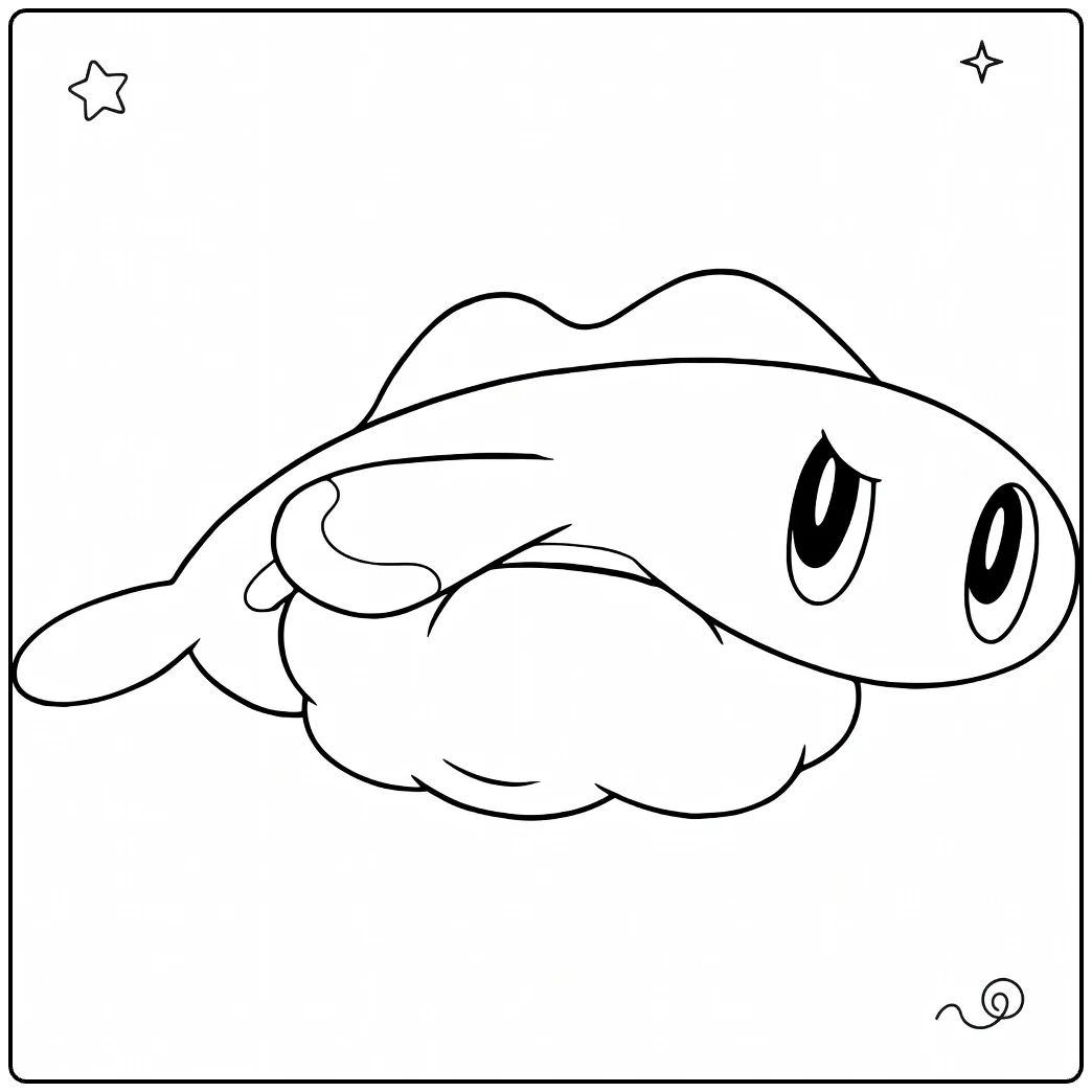 tatsugiri droopy form coloring page for kids