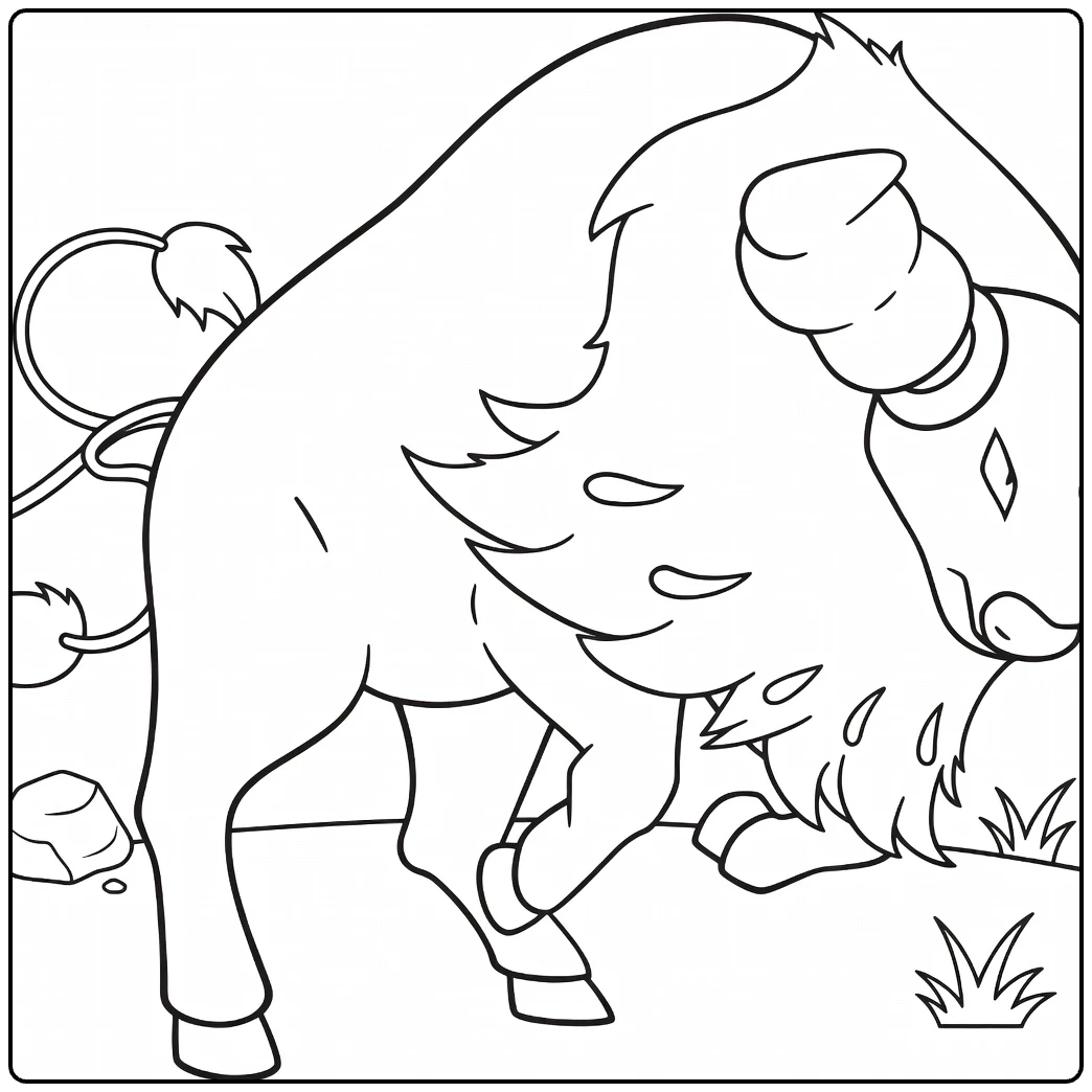 Tauros Aqua Breed for Kids Download coloring page