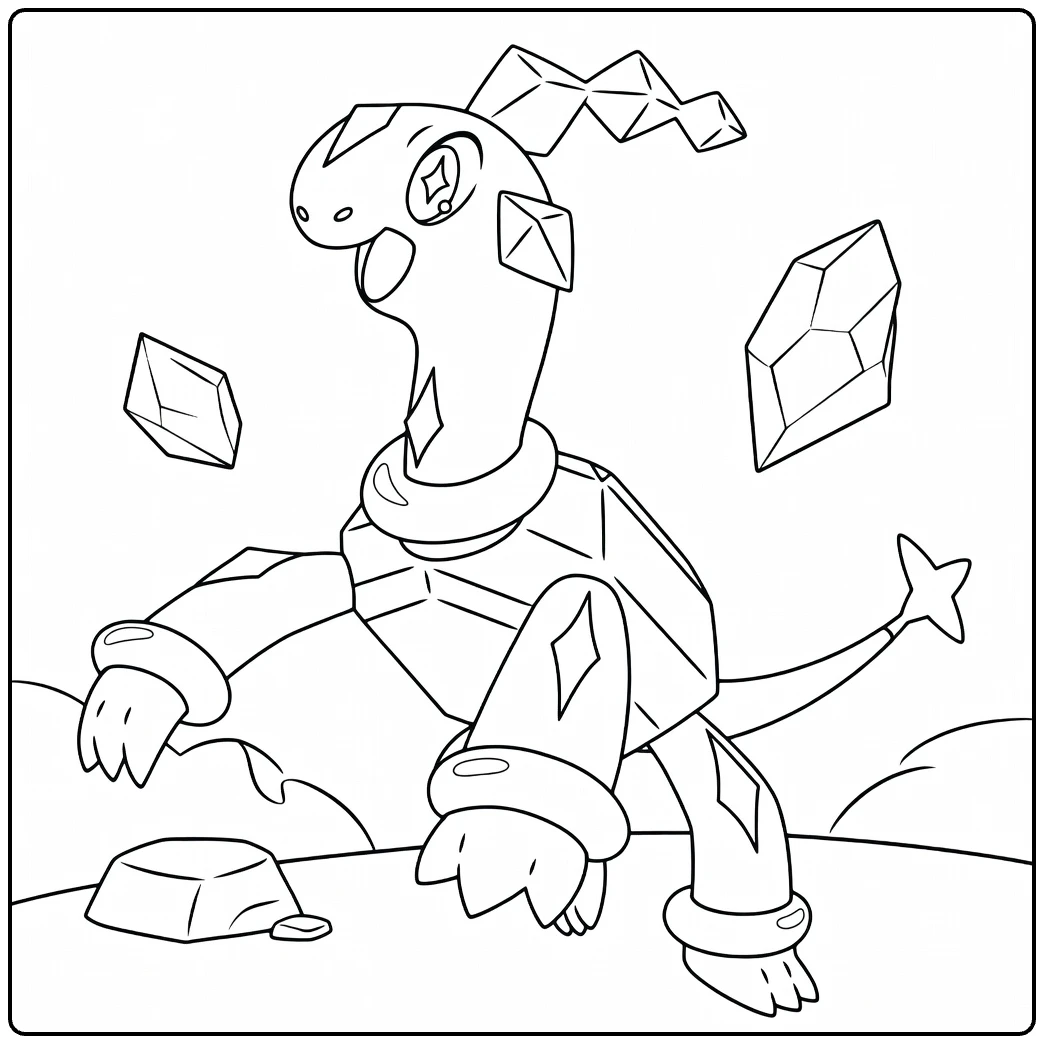 terapagos normal form coloring page cute schildpad