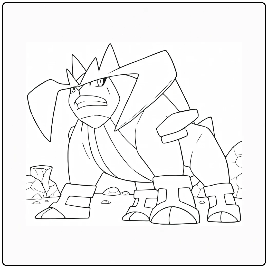 Terrakion Powerful Legend coloring page