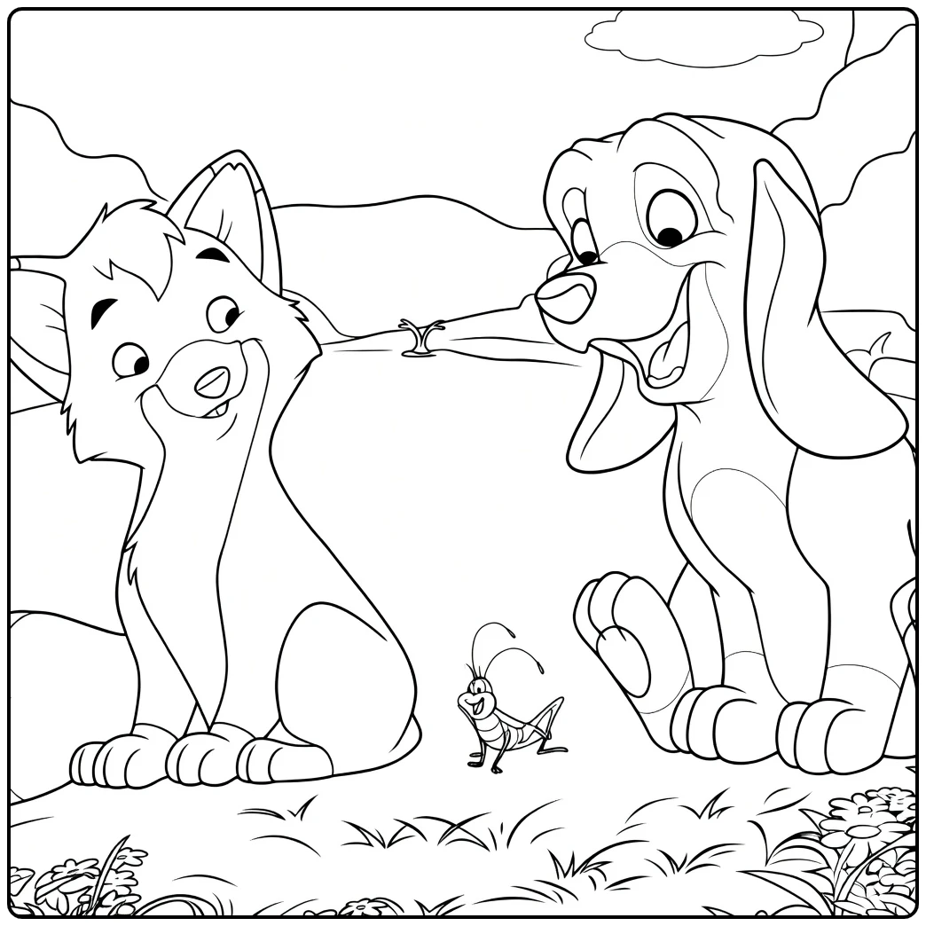 the Fox and the Hound for Disney Fans coloring page