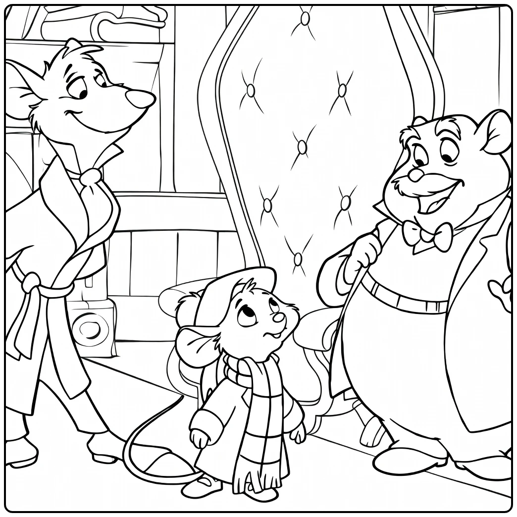 the Great Mouse Detective Adventure 1 coloring page