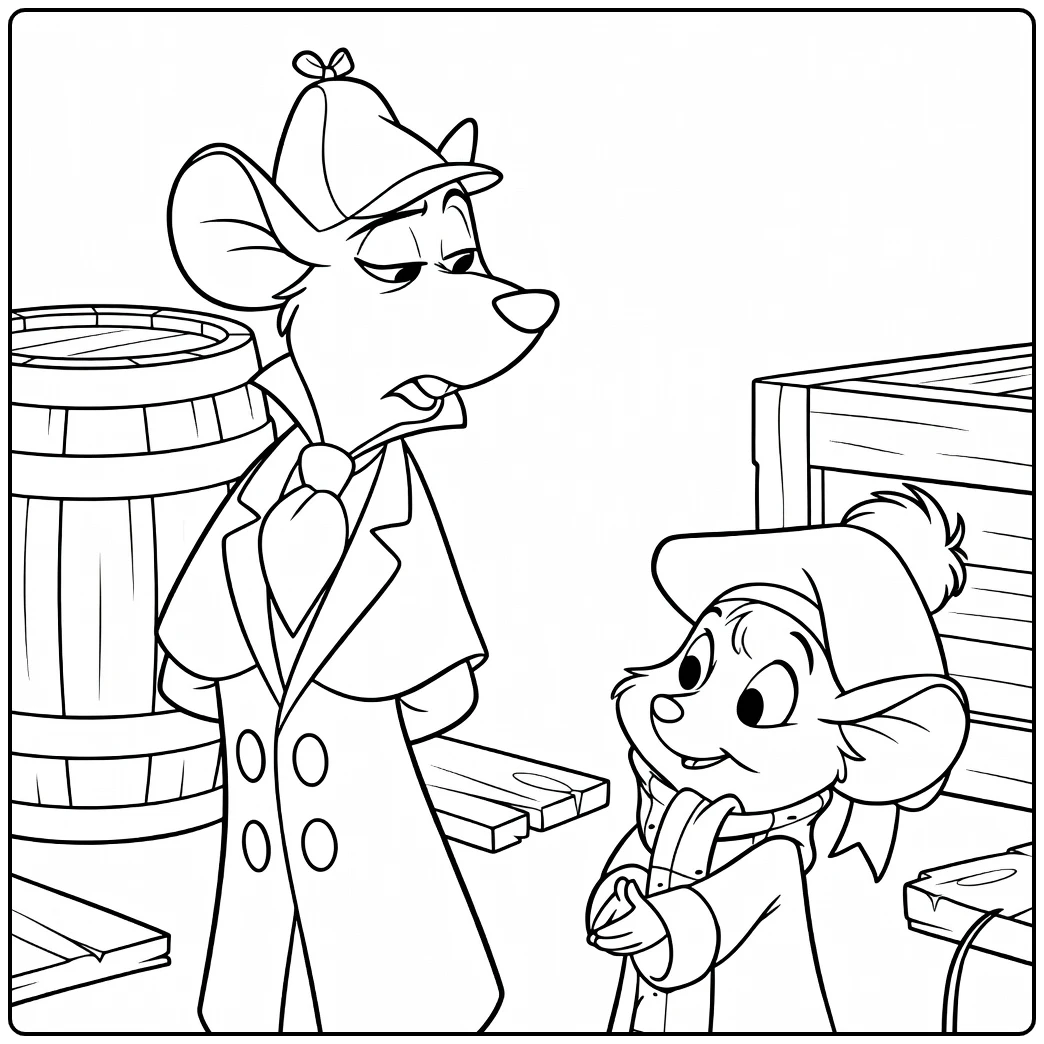 the Great Mouse Detective Adventure coloring page