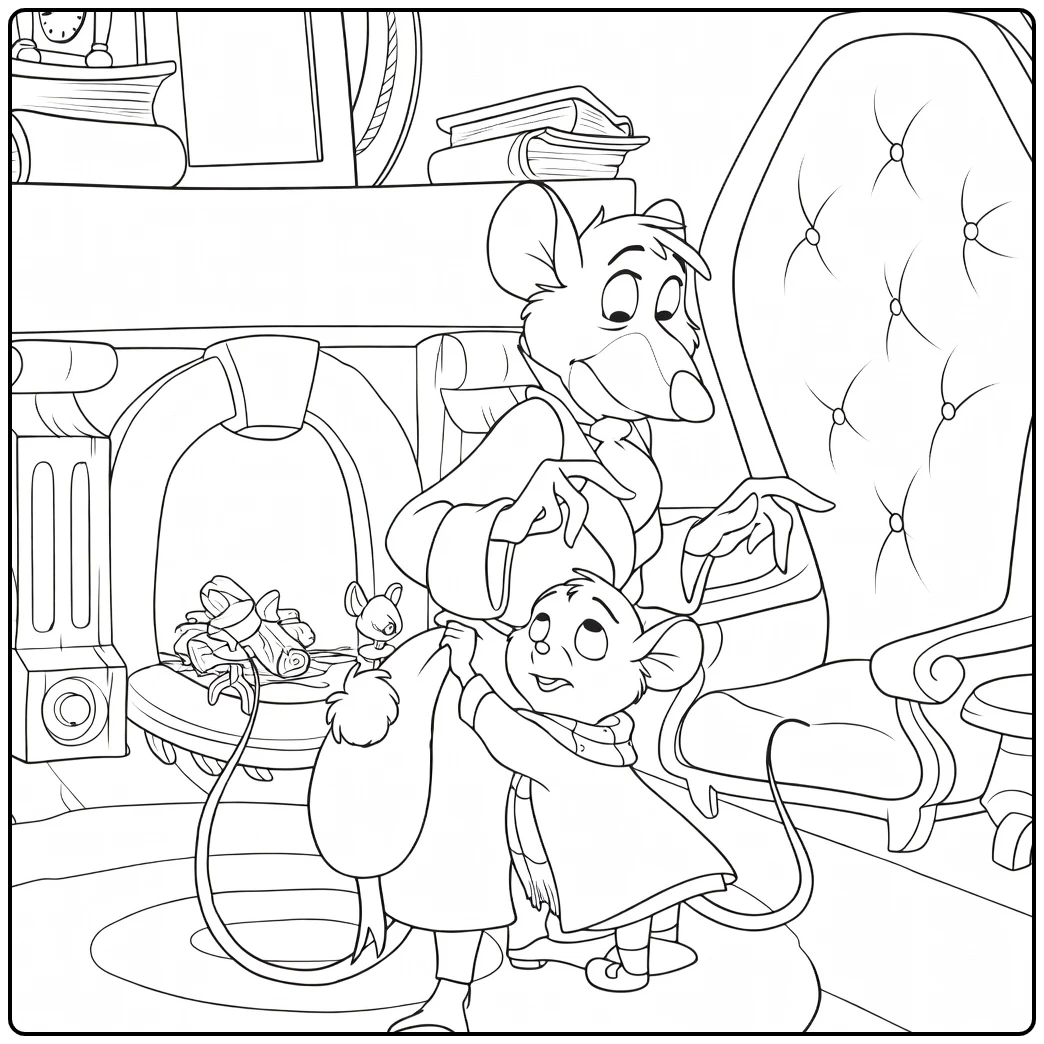 the Great Mouse Detective Avontuurlijke Muizen coloring page