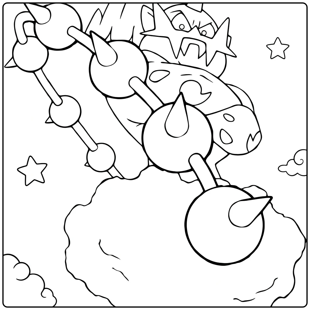 Thundurus Incarnate Forme in Dynamic Pose coloring page