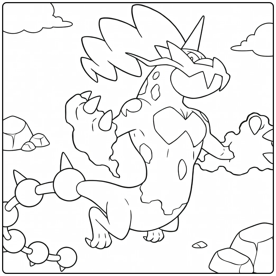 Thundurus Therian Forme Pokemon Creature coloring page