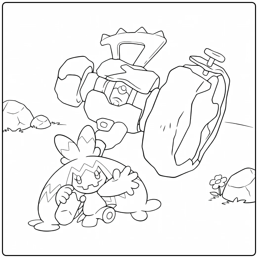 Tinkaton Tough Fairy with Machine coloring page