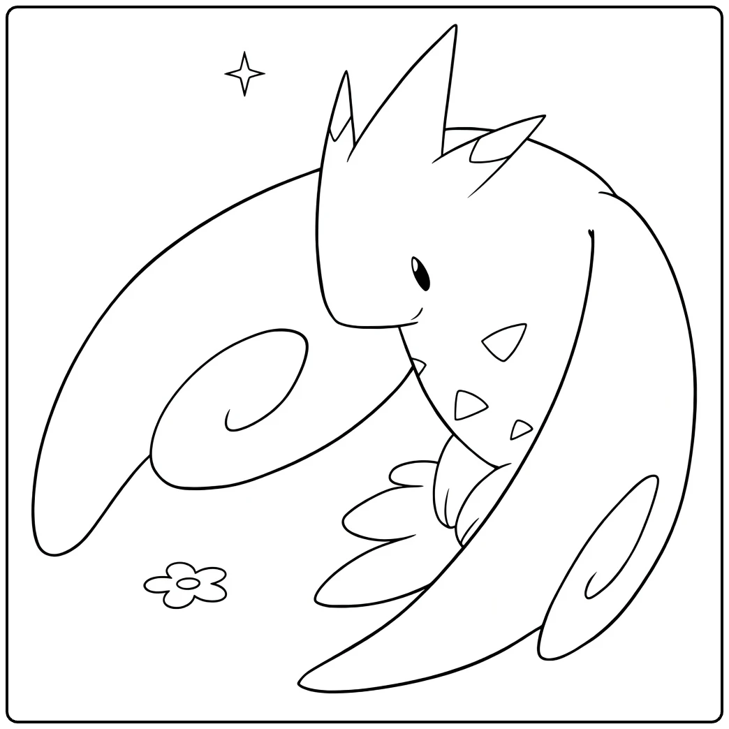 Togekiss for Pokemon Fans coloring page