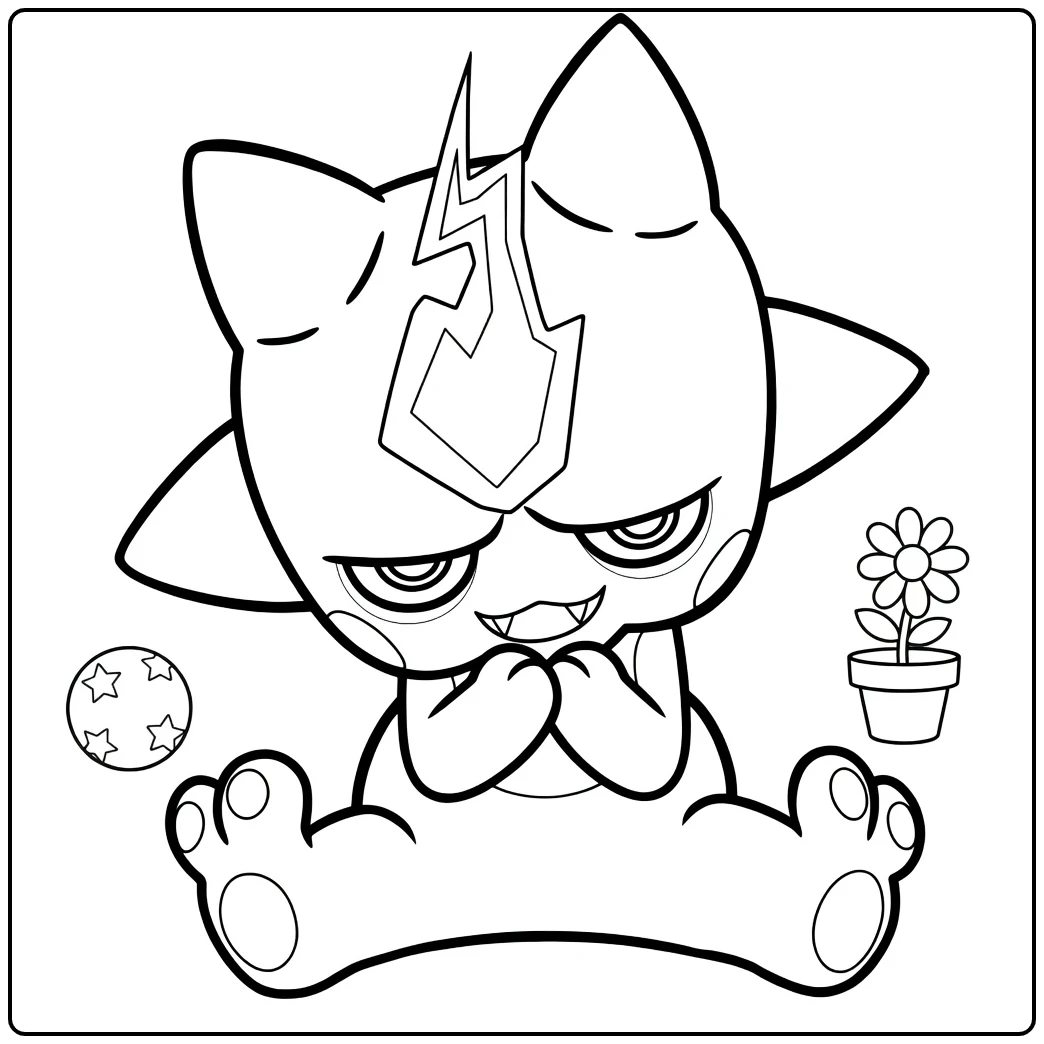 Cute Pokemon Toxel coloring page