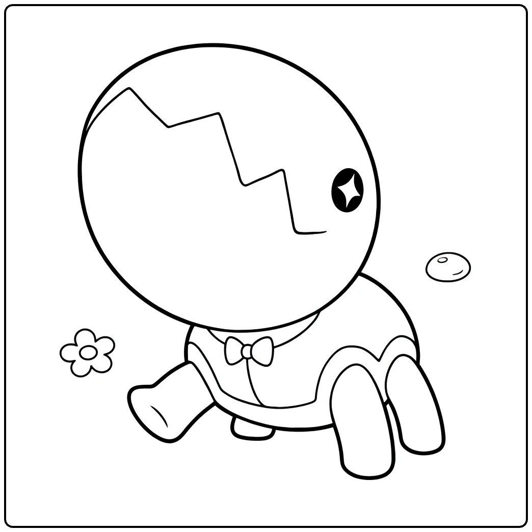 Trapinch Bow Tie and Suit coloring page
