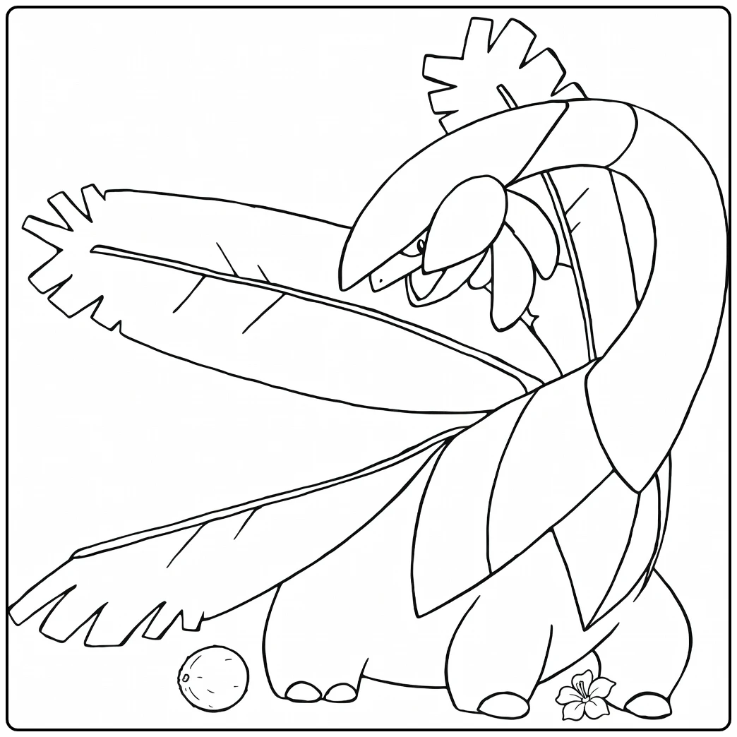 Tropius for Children coloring page