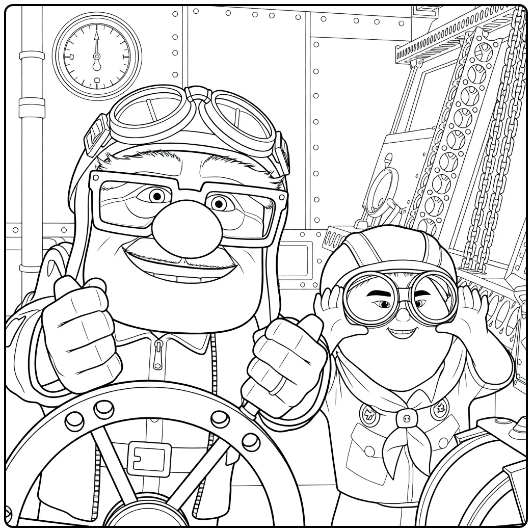 up Avontuurlijke Piloten Color coloring page