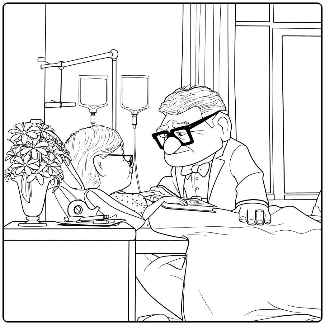 up Grootvader Leest for in Ziekenhuis coloring page