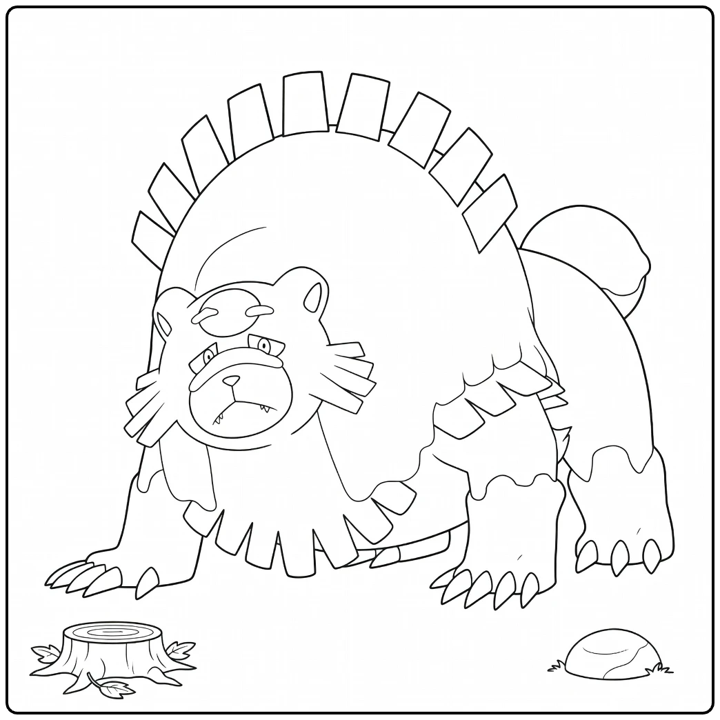 Ursaluna for Kids Print and Kleur coloring page