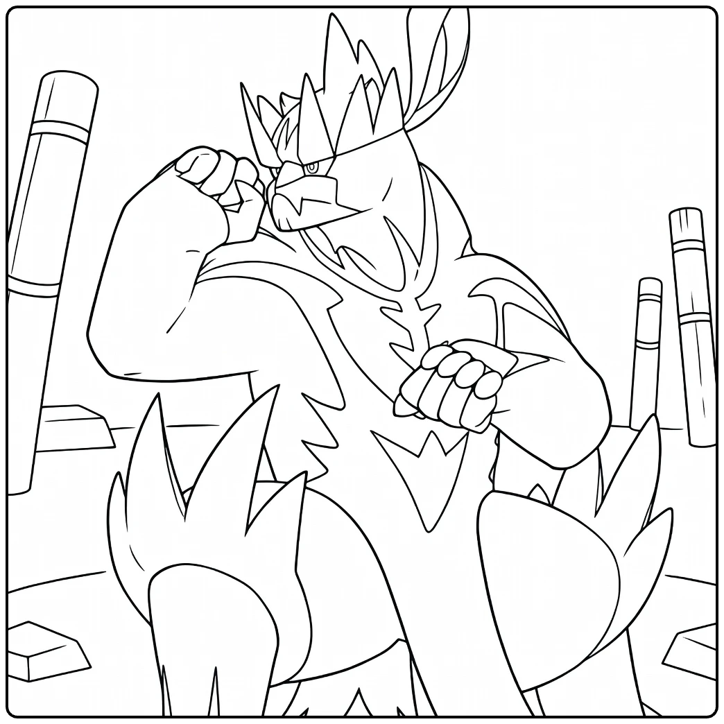 Urshifu Single Strike Style coloring page