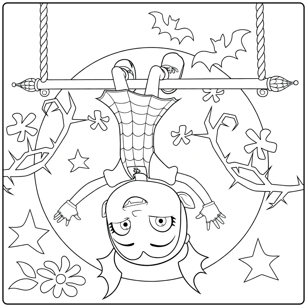 vampirina Hangend Vampiermeisje coloring page