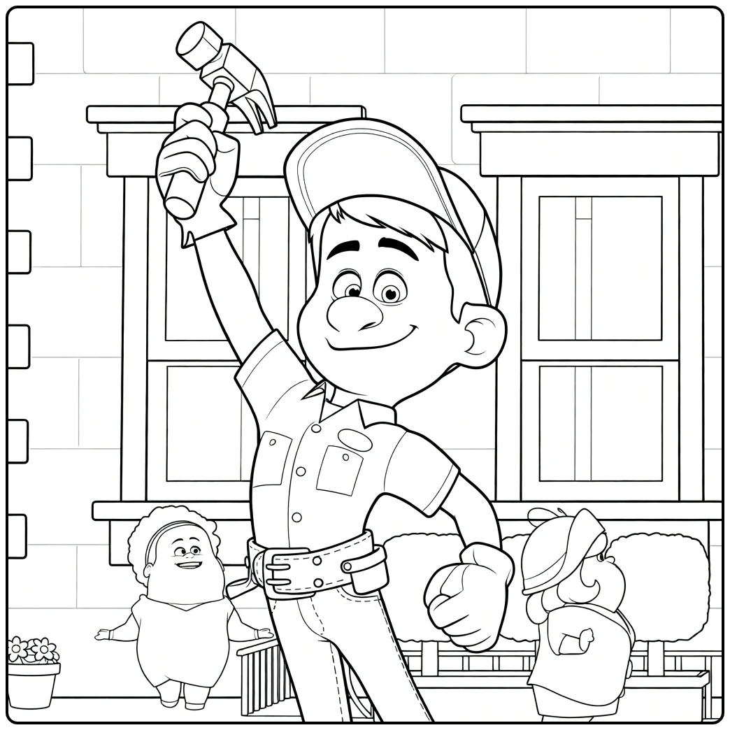 vanellope von schweetz coloring page for creatieve children