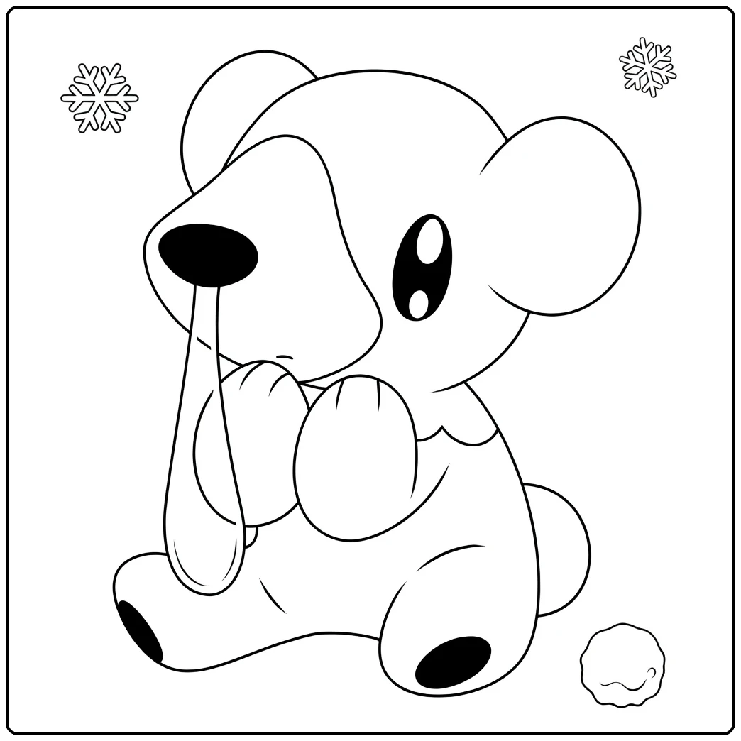 Vanilluxe Fun Snowy Pokemon coloring page