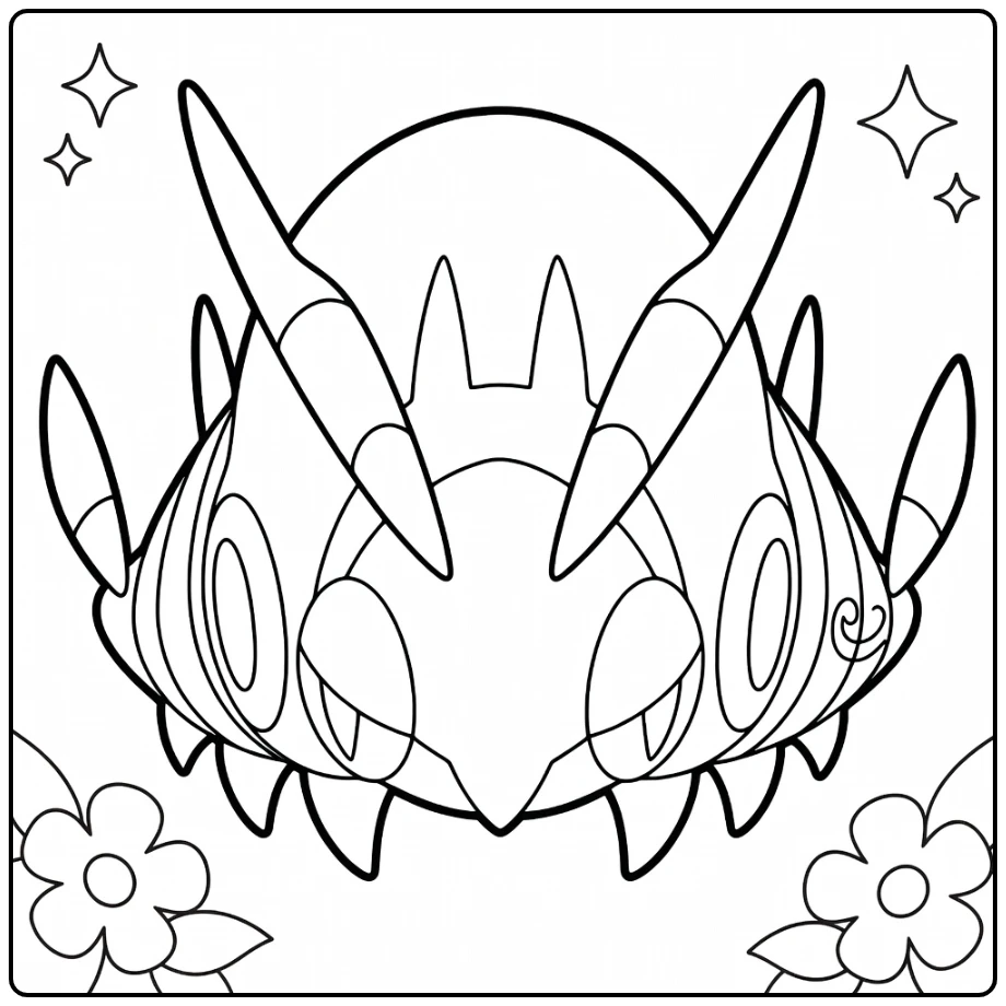 Venipede for Kids coloring page