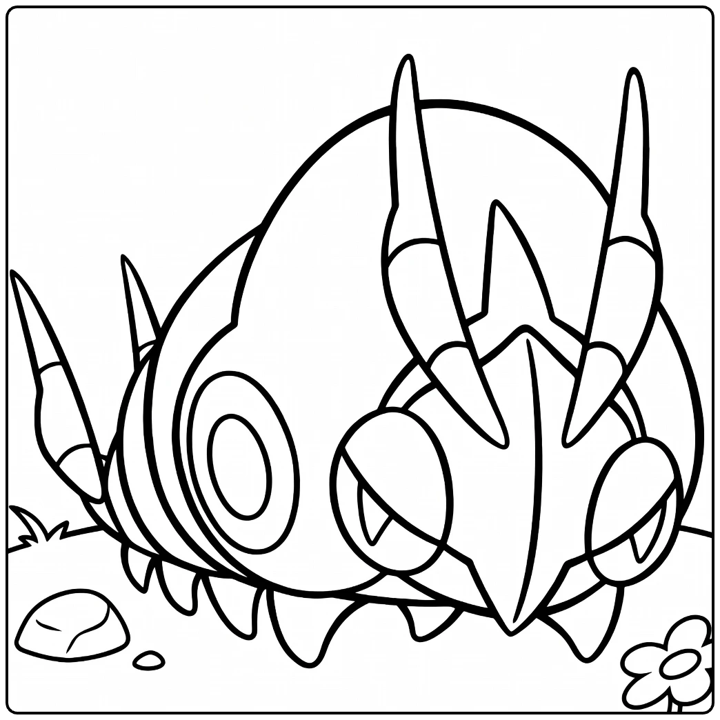 Venipede coloring page