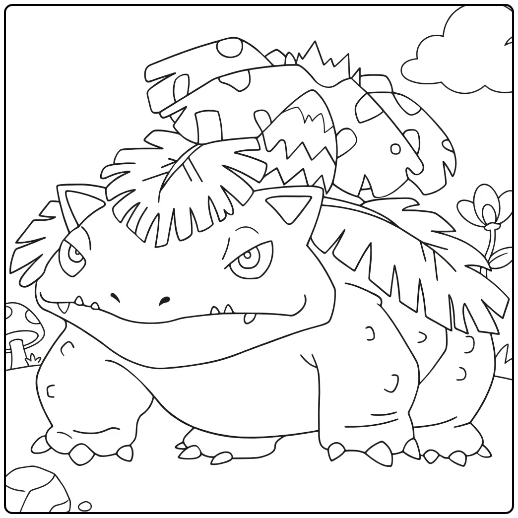 Venusaur Tough Pokemon coloring page