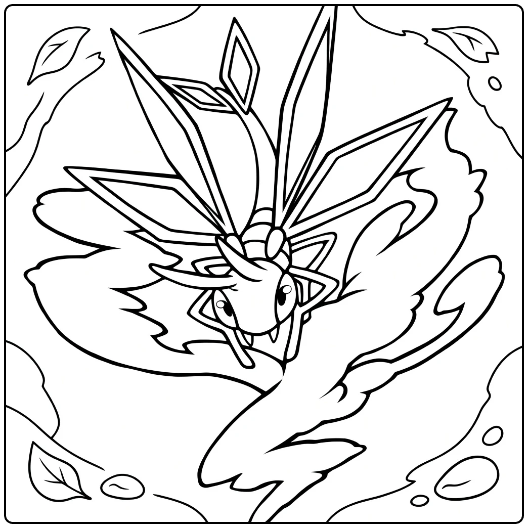 vibrava coloring page for Pokemon fans