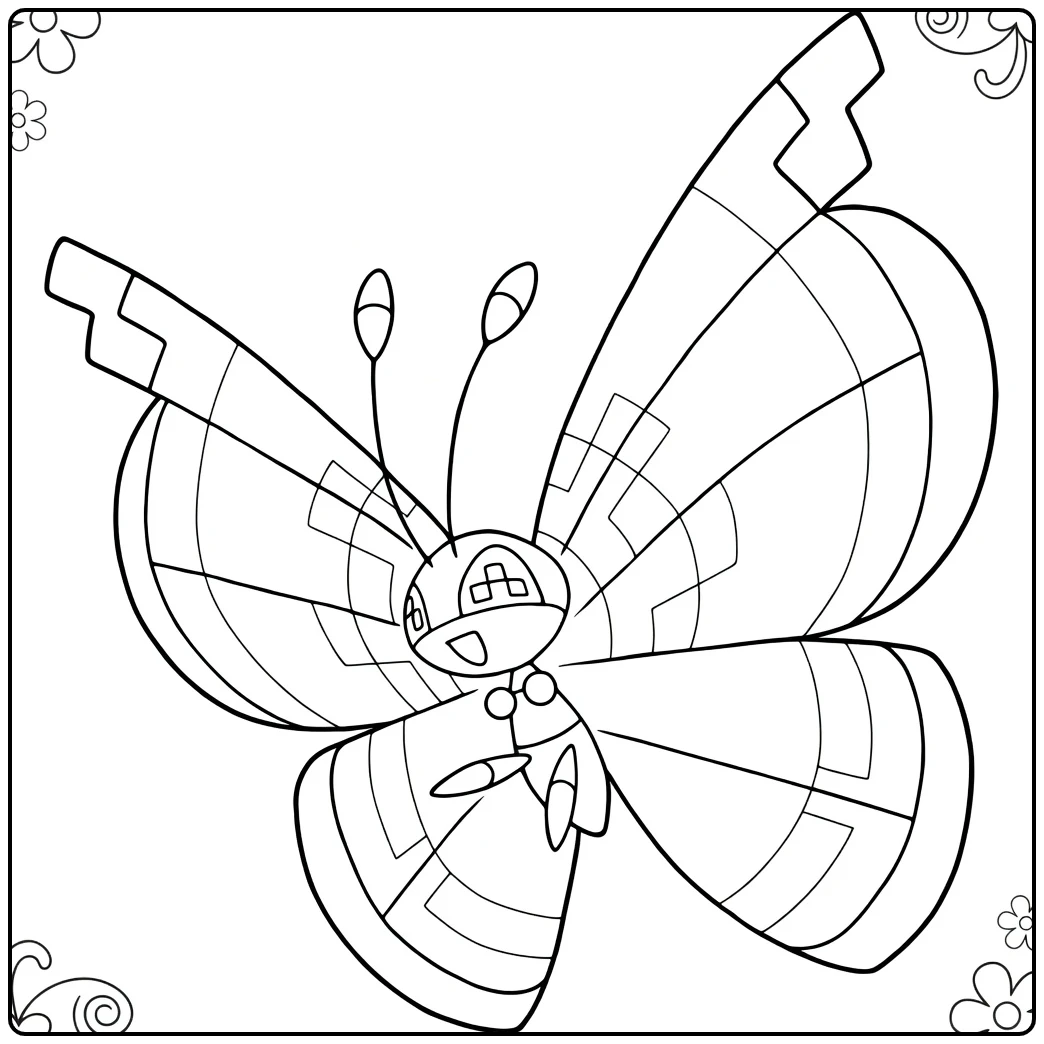 Vivillon for Children coloring page