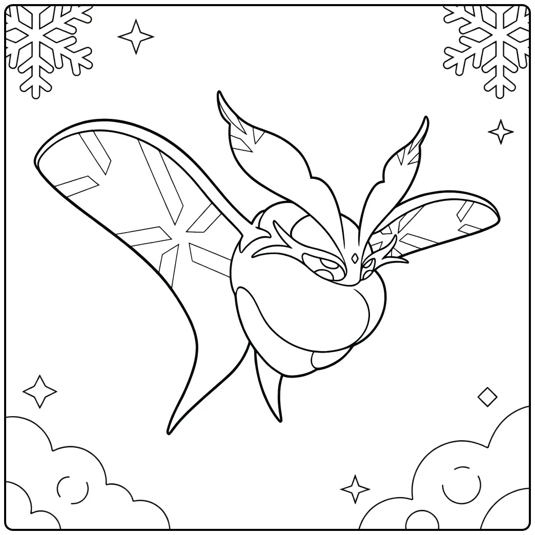 Frosmoth coloring page