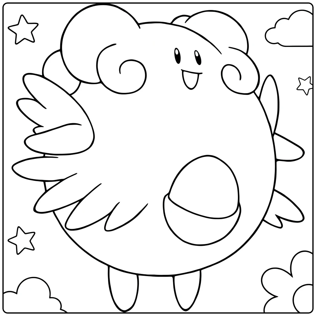 cheerful blissey coloring page Pokemon