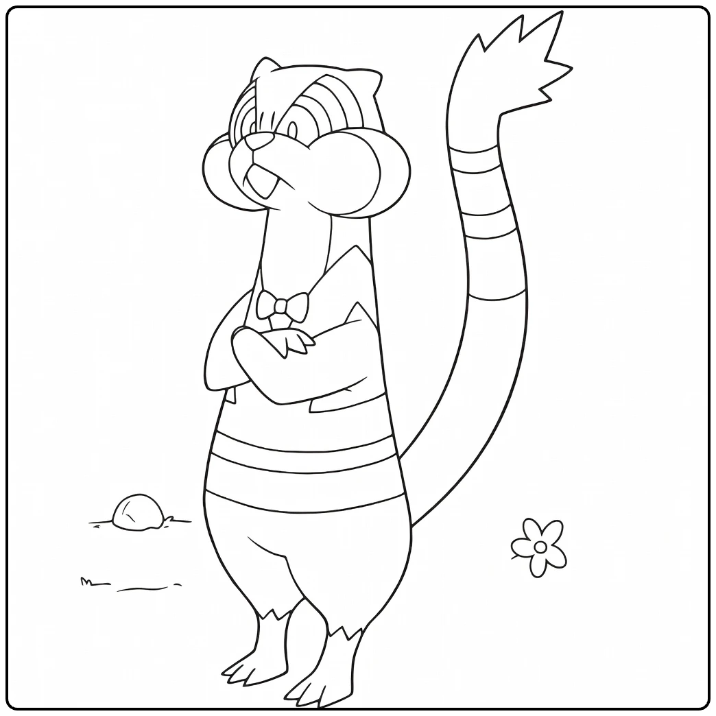 watchog coloring page of tough watchog with strik