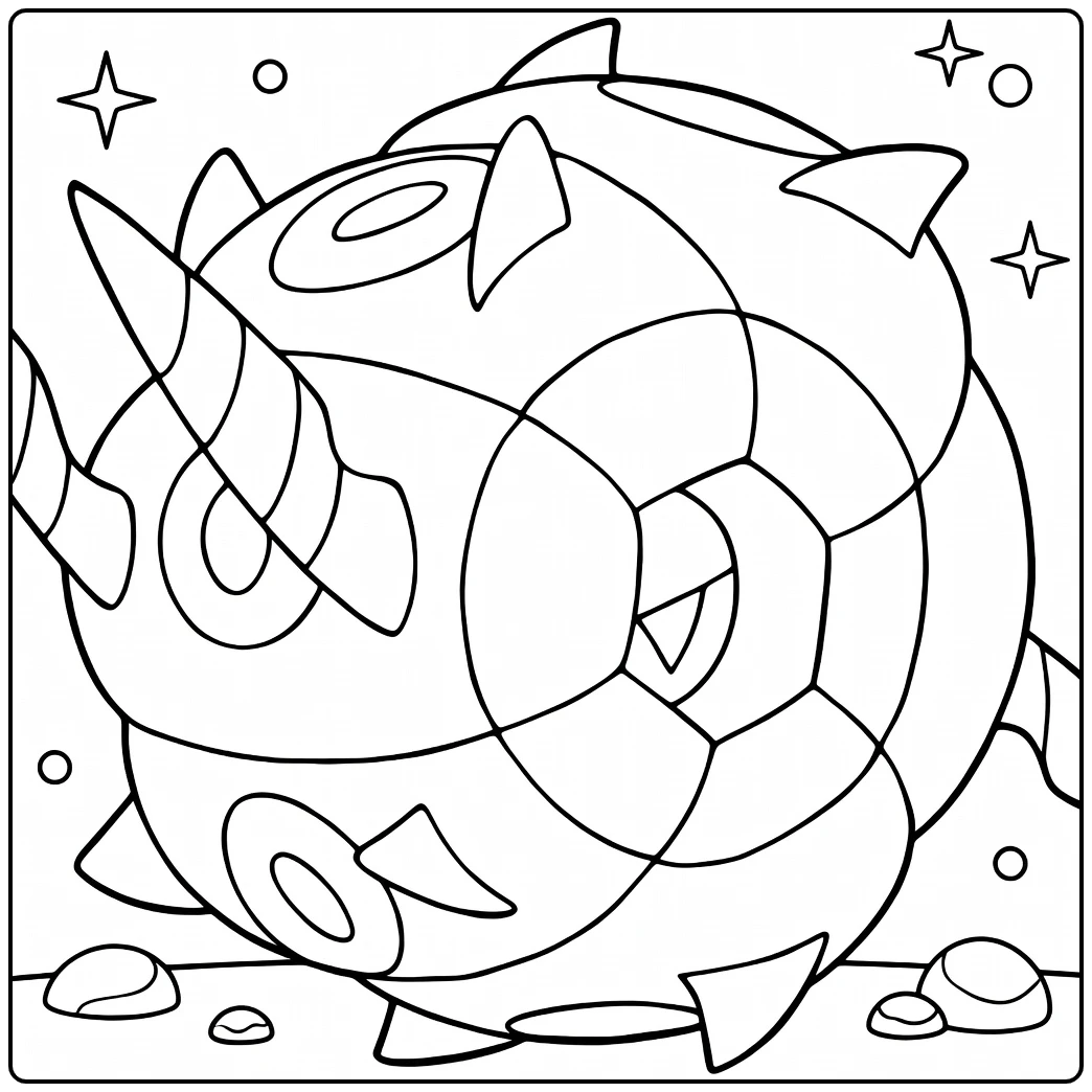 Whirlipede Fun Pokemon for Kids coloring page