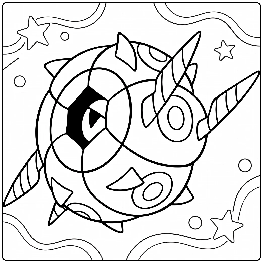 Whirlipede coloring page