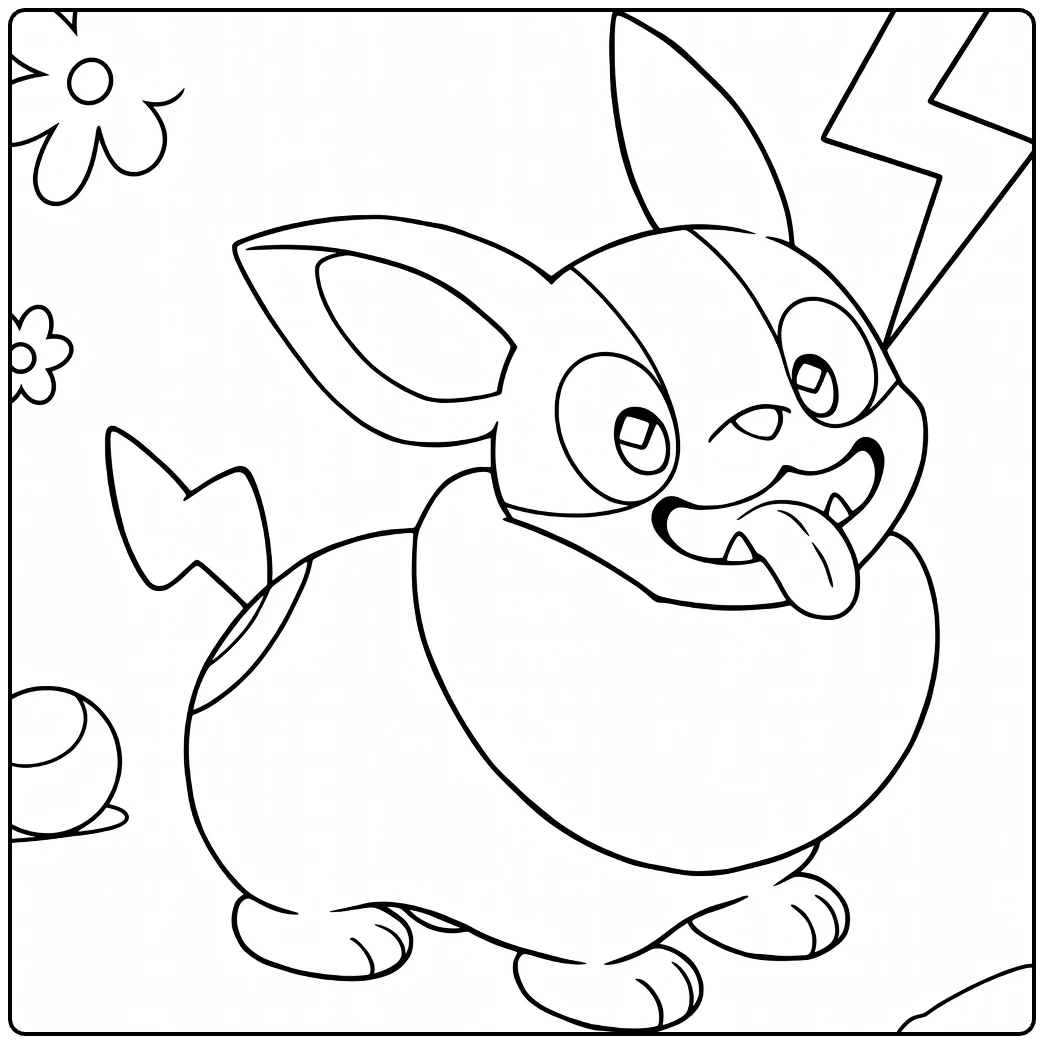 Yamper Tong from and Pok Ball coloring page