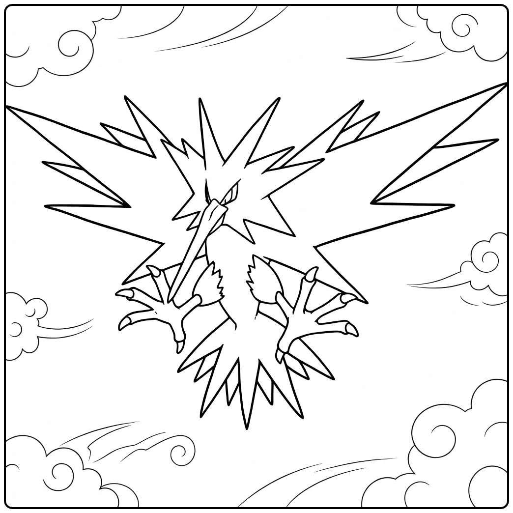 Zapdos coloring page