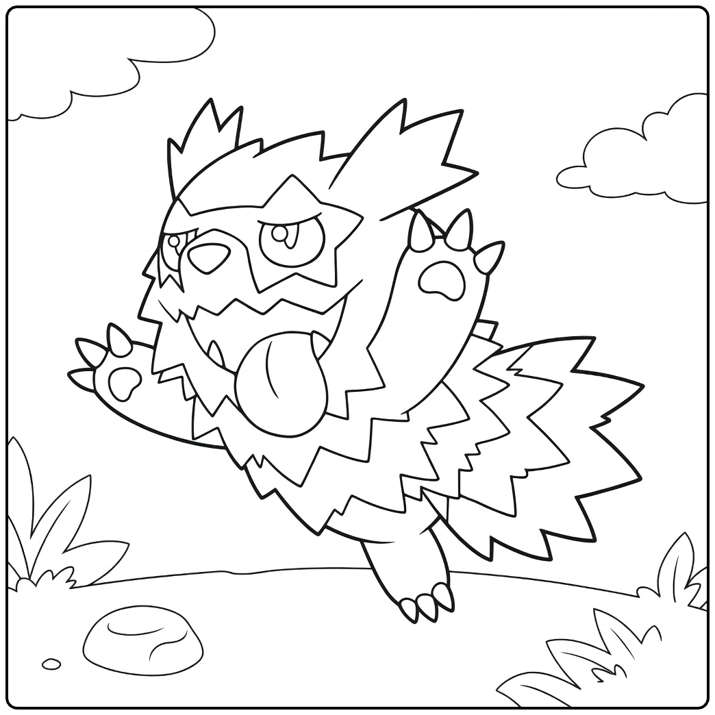 Zigzagoon Galarian Form coloring page