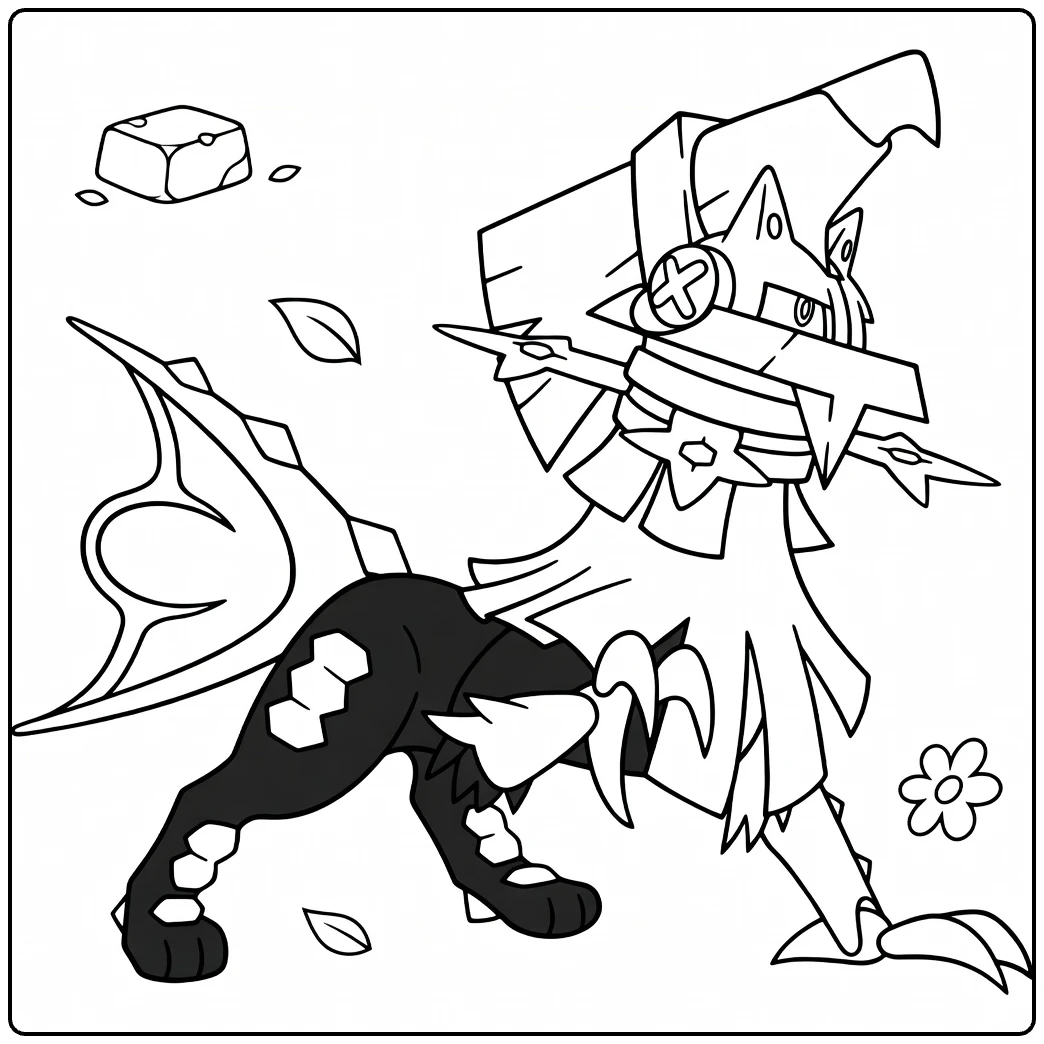 Zygarde coloring page
