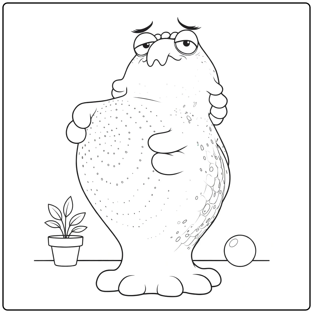 Ambassador Helix Funny Round Figure coloring page