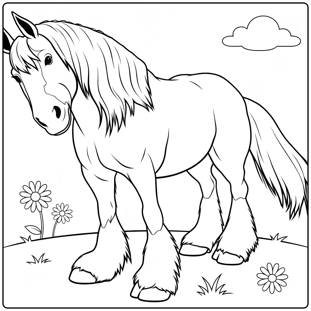 Angus coloring page