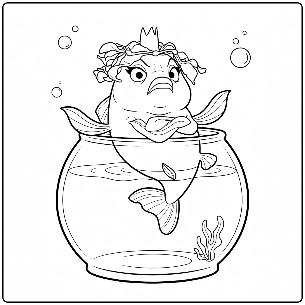 Fish Queen coloring page