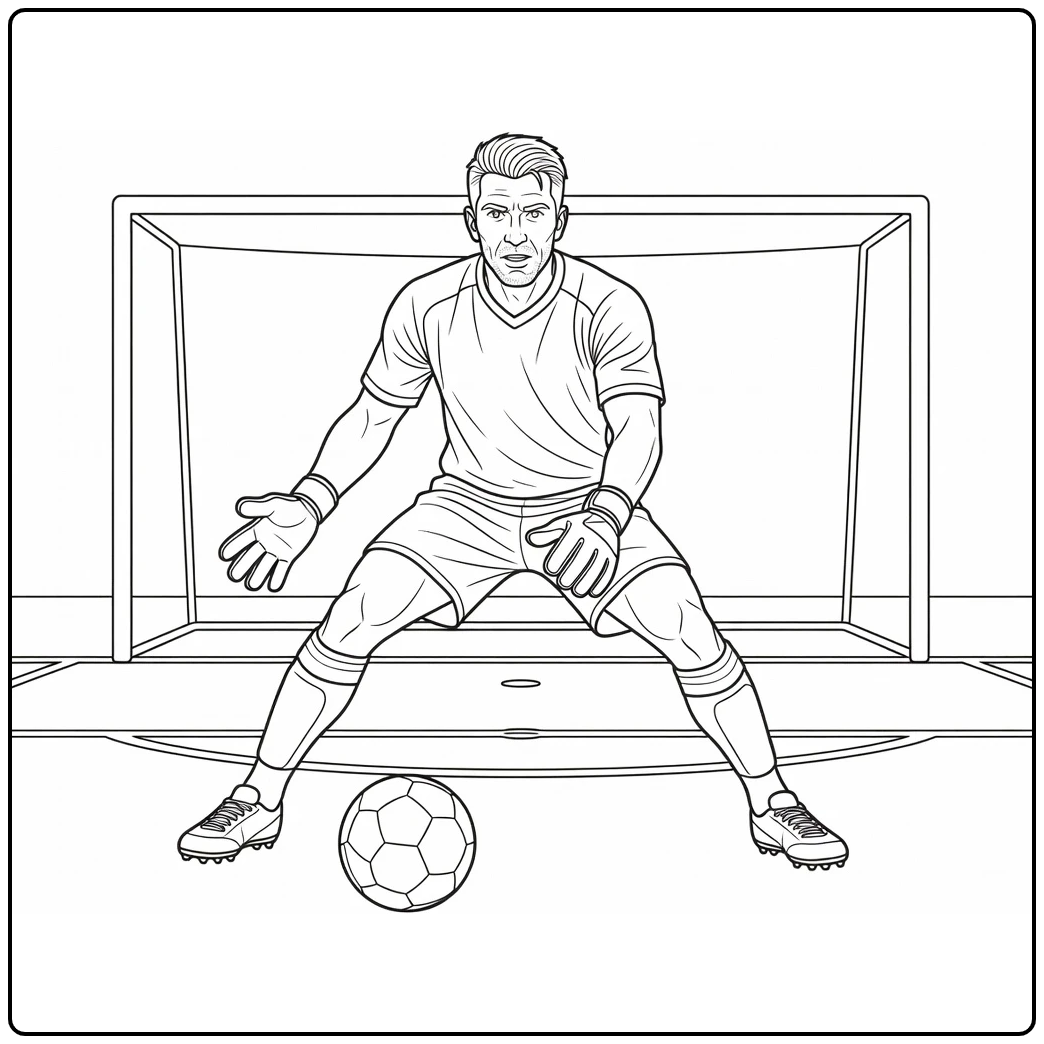 Gianluigi Buffon Keeper in Penalty Box coloring page