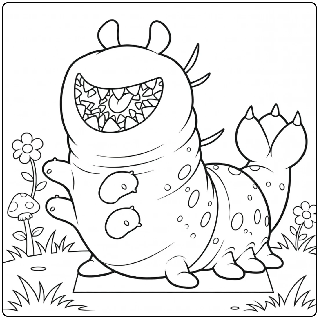 Glordon Funny Monster coloring page
