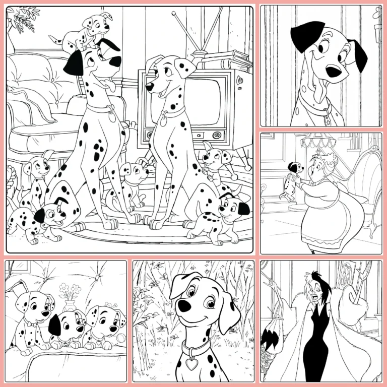 101 dalmatians coloring page collection cover image