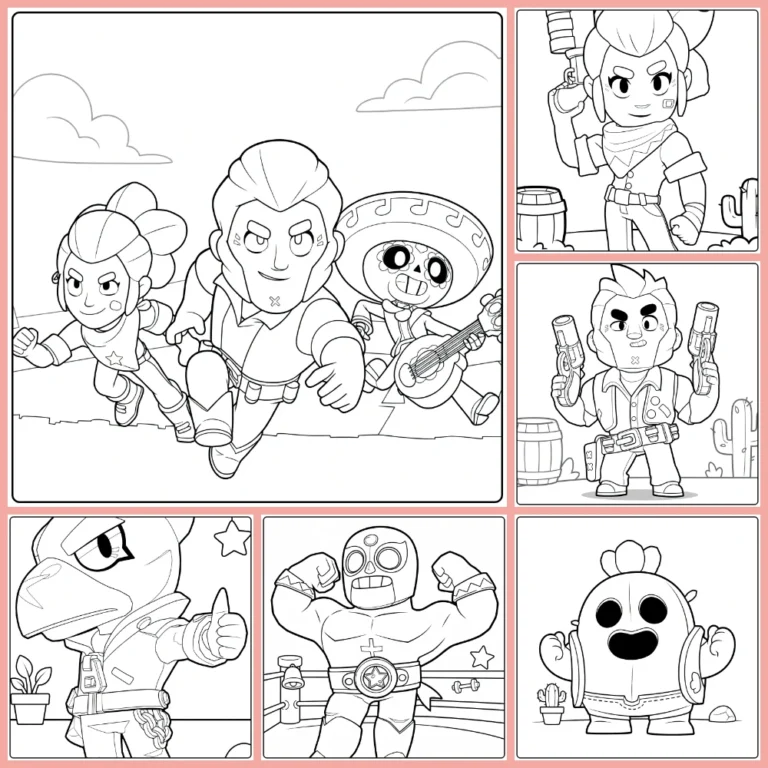 Free Brawl Stars Coloring Pages to Print (PDFs) cover image