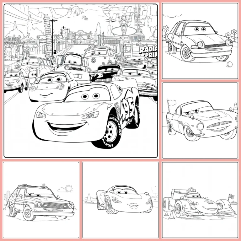 Free Cars 2 Coloring Pages to Print (PDFs) cover image