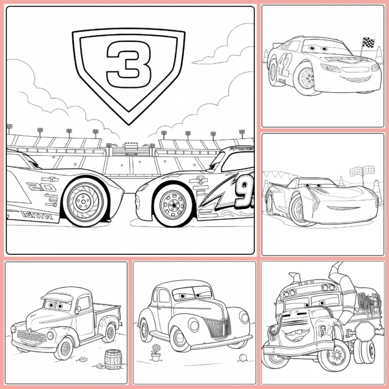 Free Cars 3 Coloring Pages to Print (PDFs) cover image