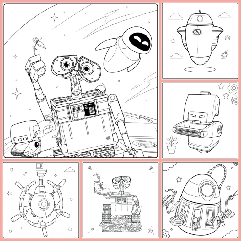 wall-e coloring page collection cover image