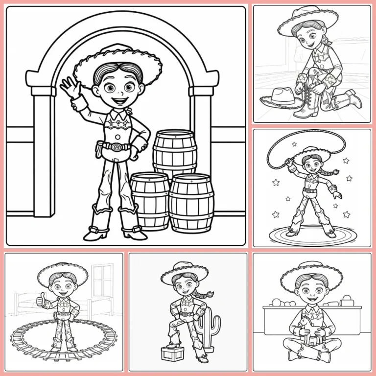 Free Jessie Coloring Pages to Print (PDFs) cover image