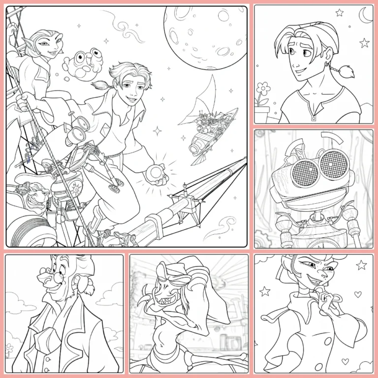 treasure planet coloring page collection cover image