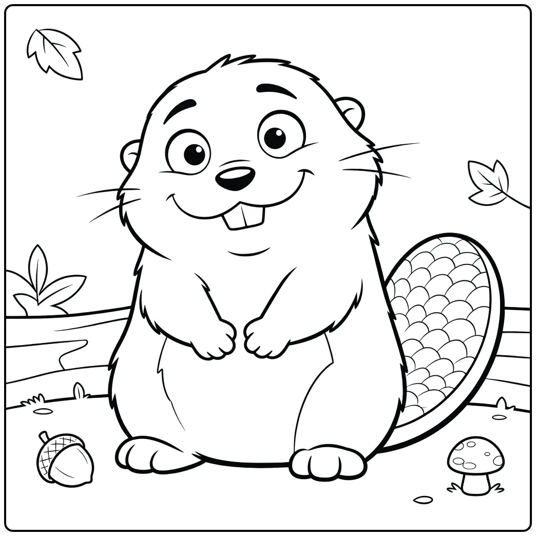 Mabel Beaver coloring page
