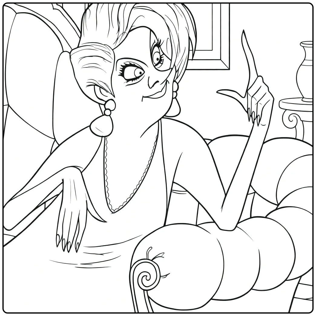 Madame Medusa coloring page